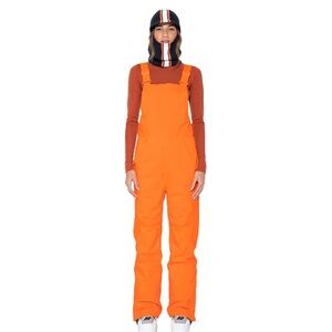 Halfdays Carson Bib Pant - Women's Ski. Flame Orange. XL SHORT LENGTH
